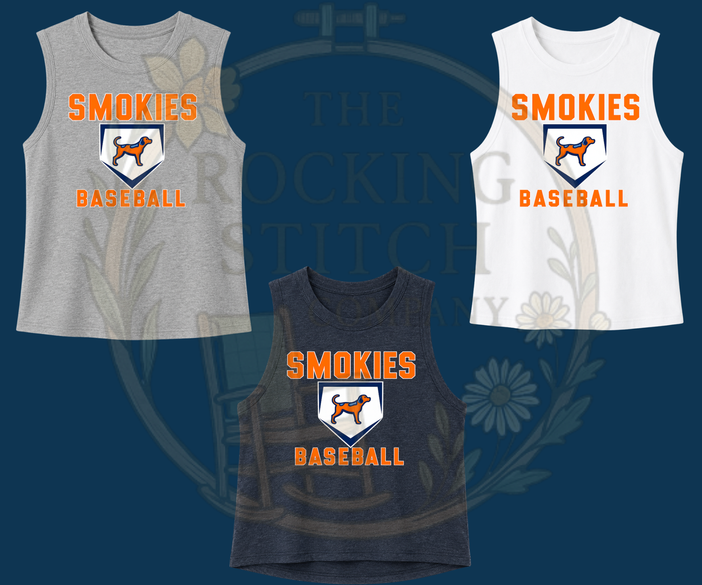 Smokies Baseball (Homeplate) Bella Canvas Cropped Tank