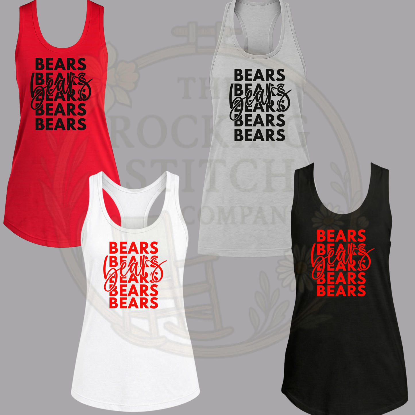 Stacked Bears Bella Canvas Racerback Tank