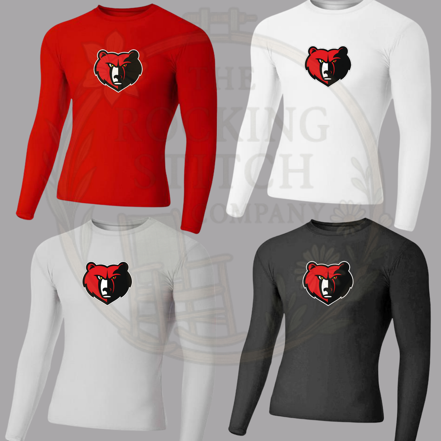 Brooks Bears Logo Drifit Long Sleeve Compression Shirt