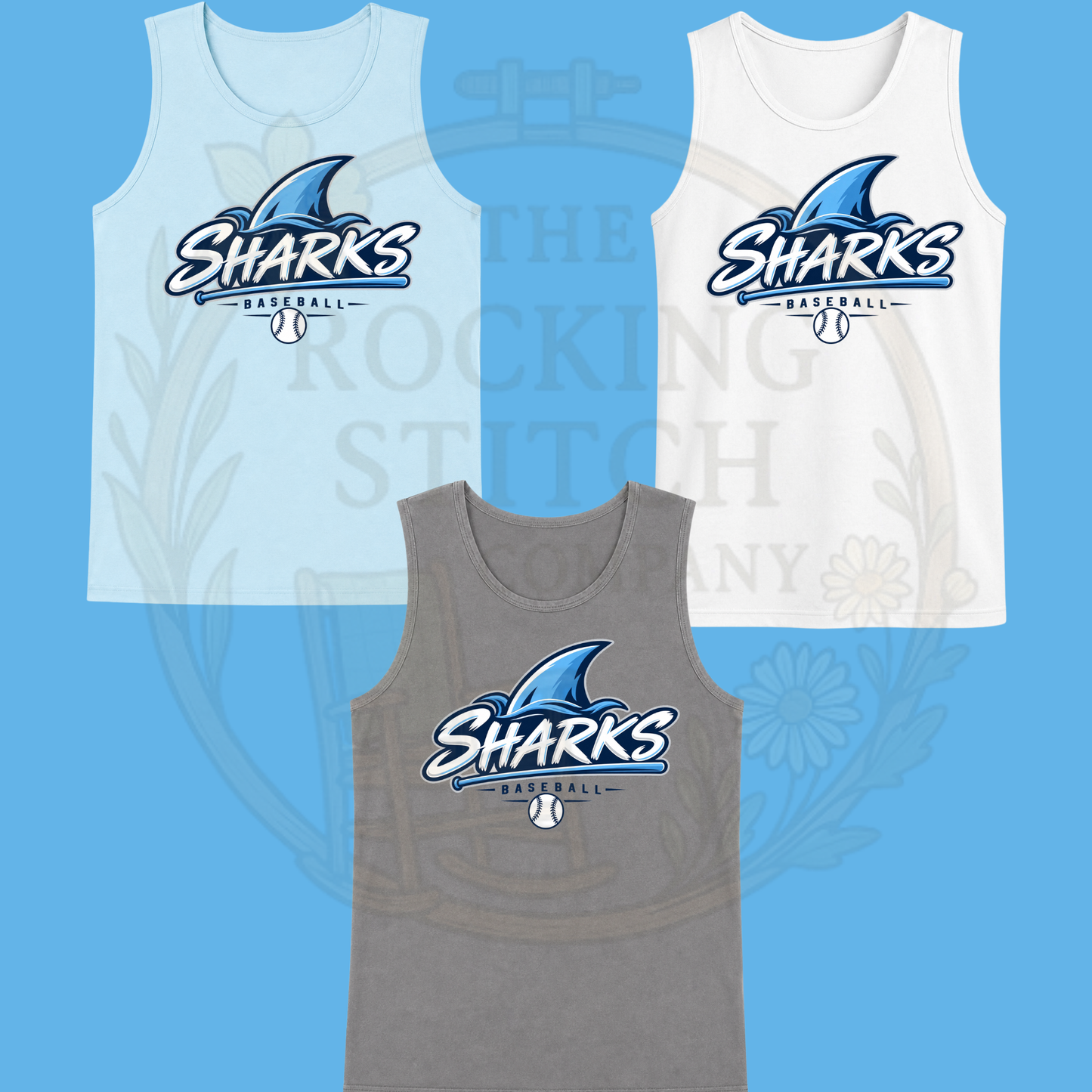 Sharks Baseball Comfort Colors-Tank