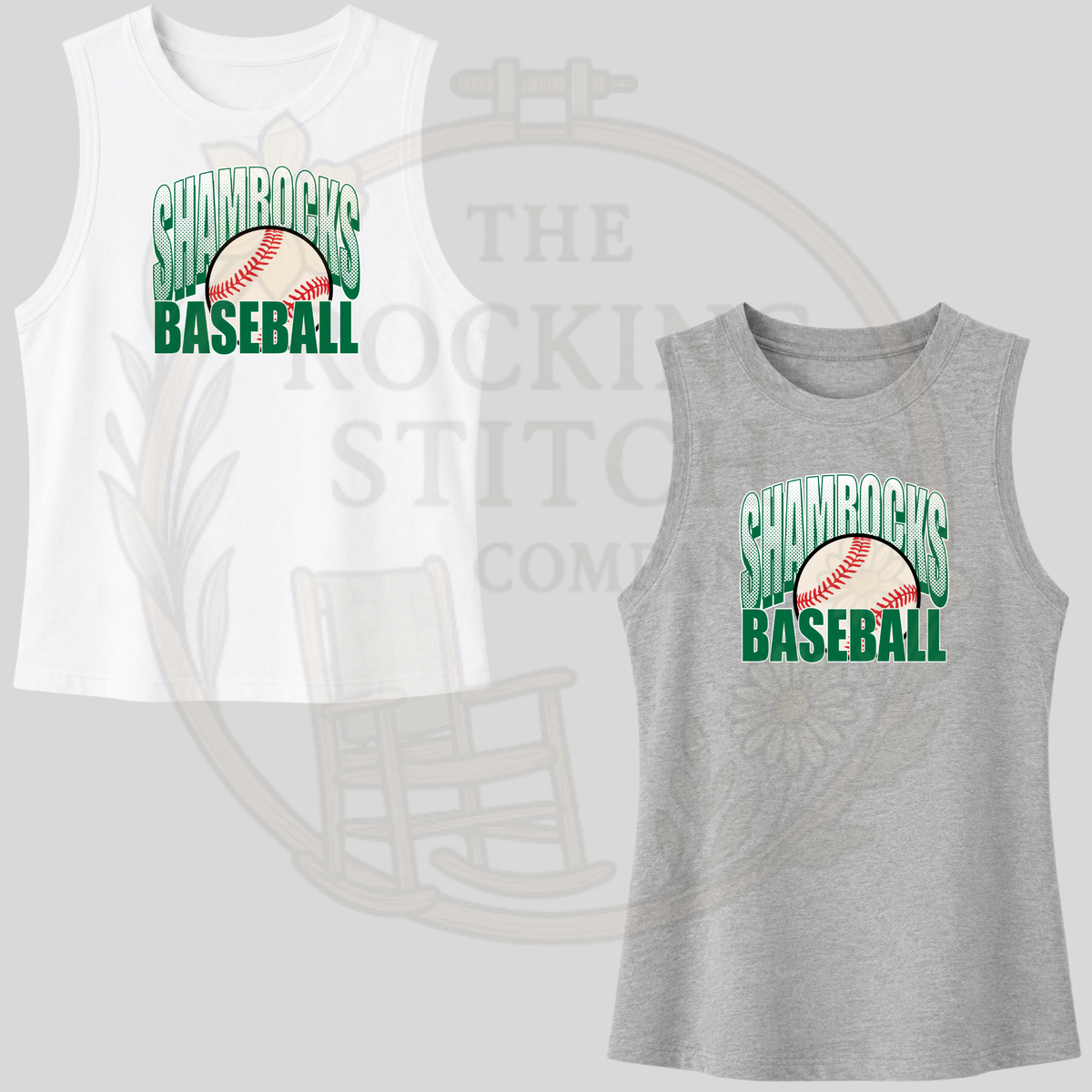 Shamrocks Baseball Bella Canvas Cropped Tank