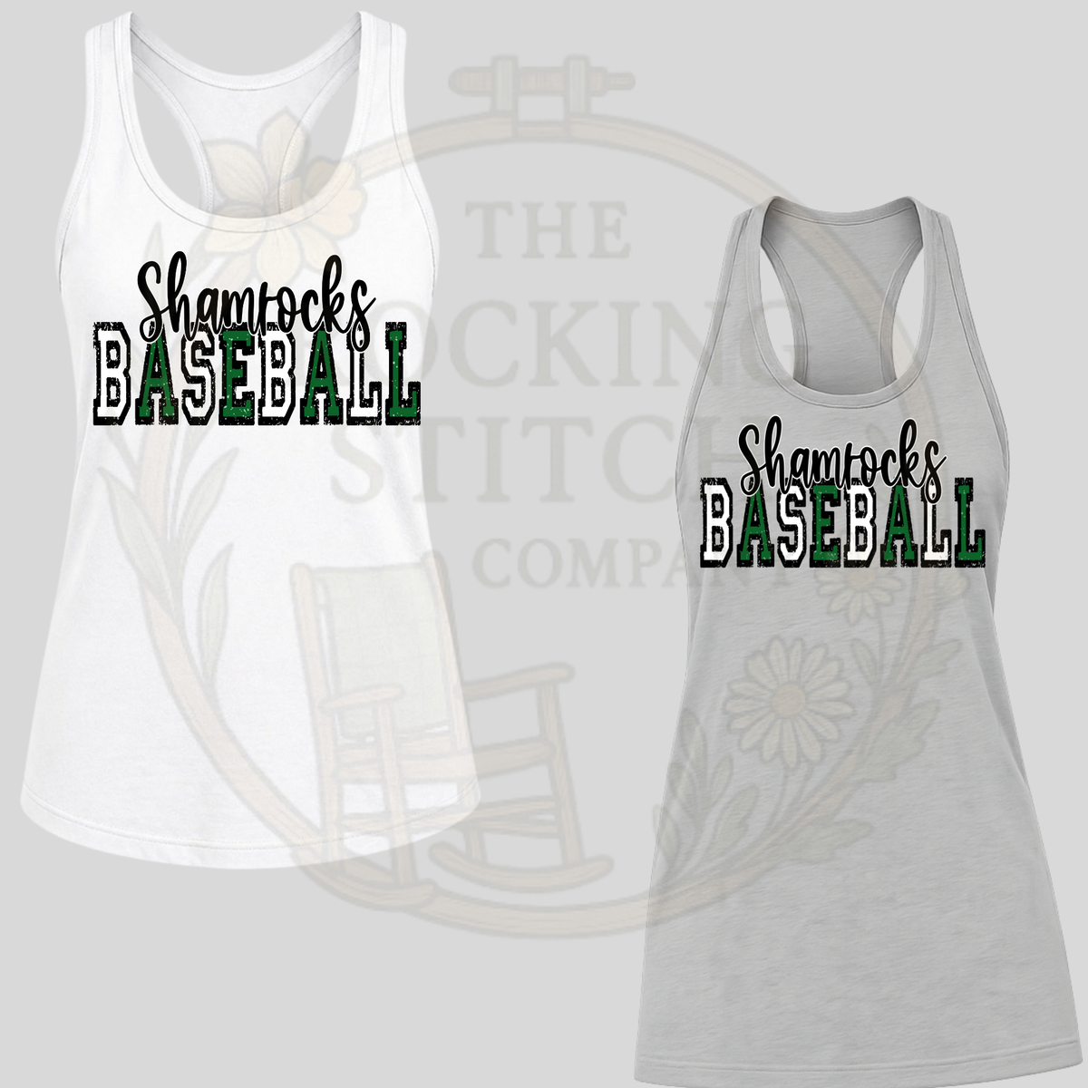 Shamrocks Baseball Bella Canvas Racerback Tank