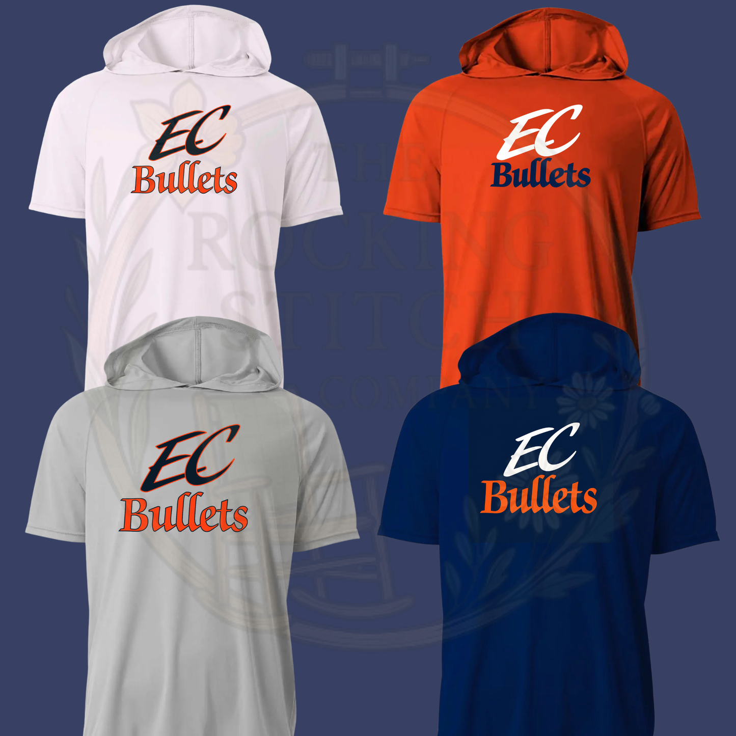 EC Bullets Logo Drifit Short Sleeve Hoodie
