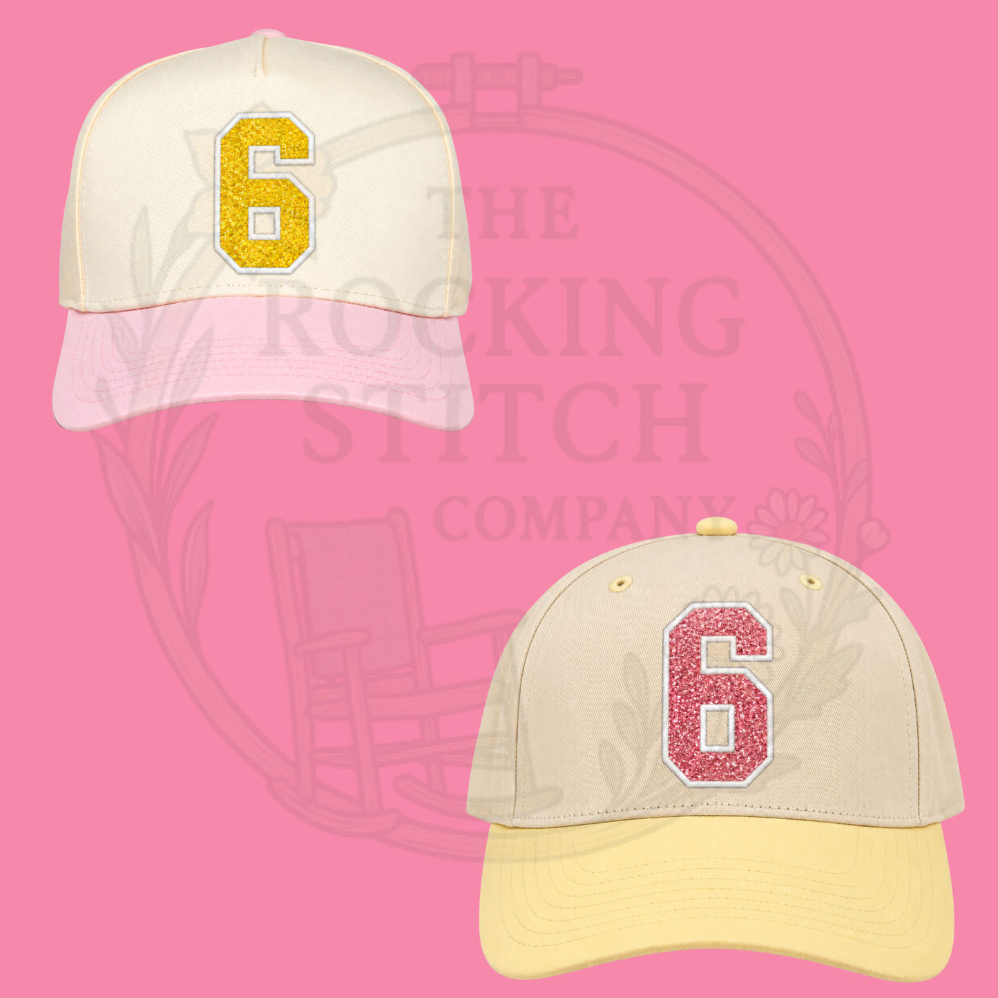 Glitter Number Embroidered Hat