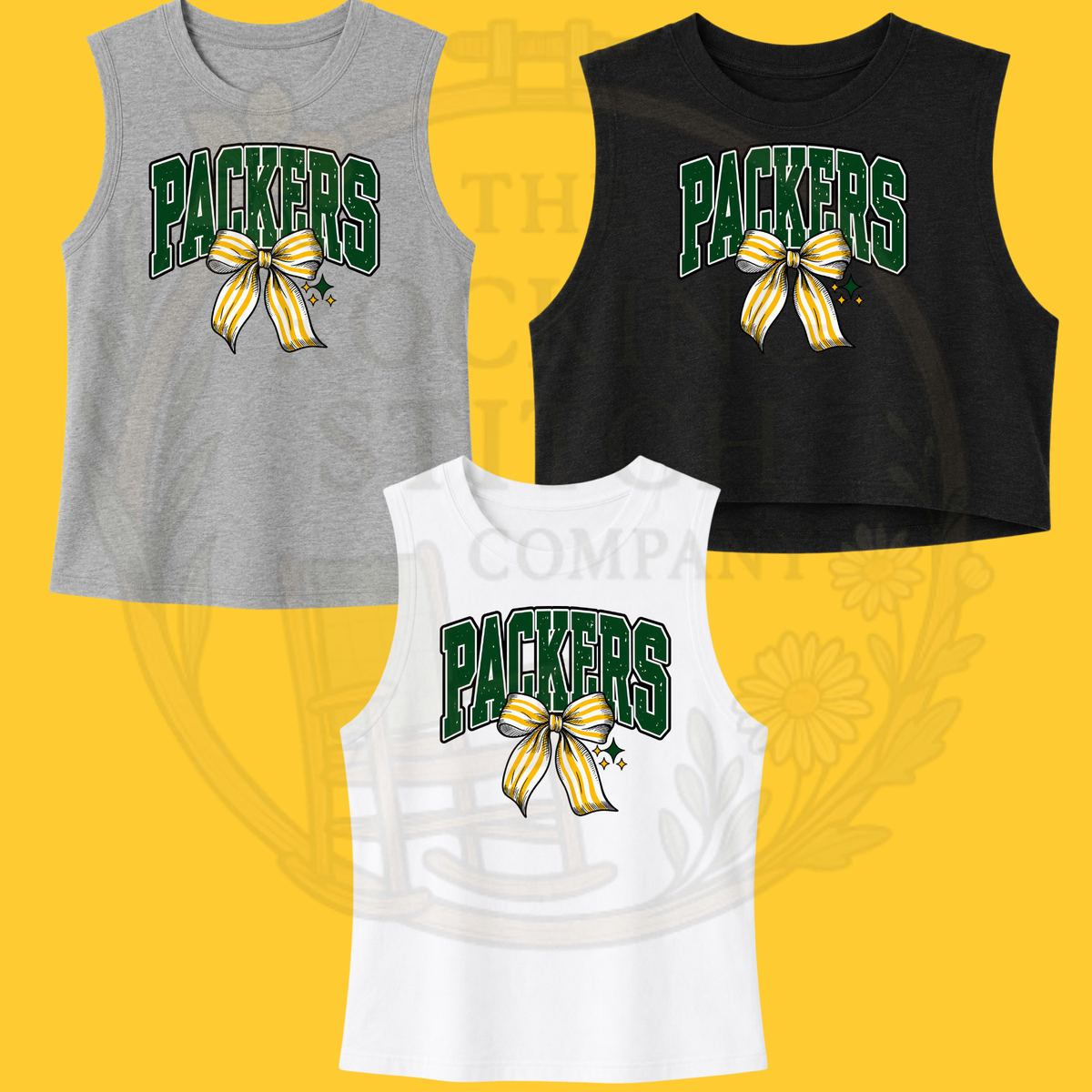 Packers Football Bella Canvas Cropped Tank