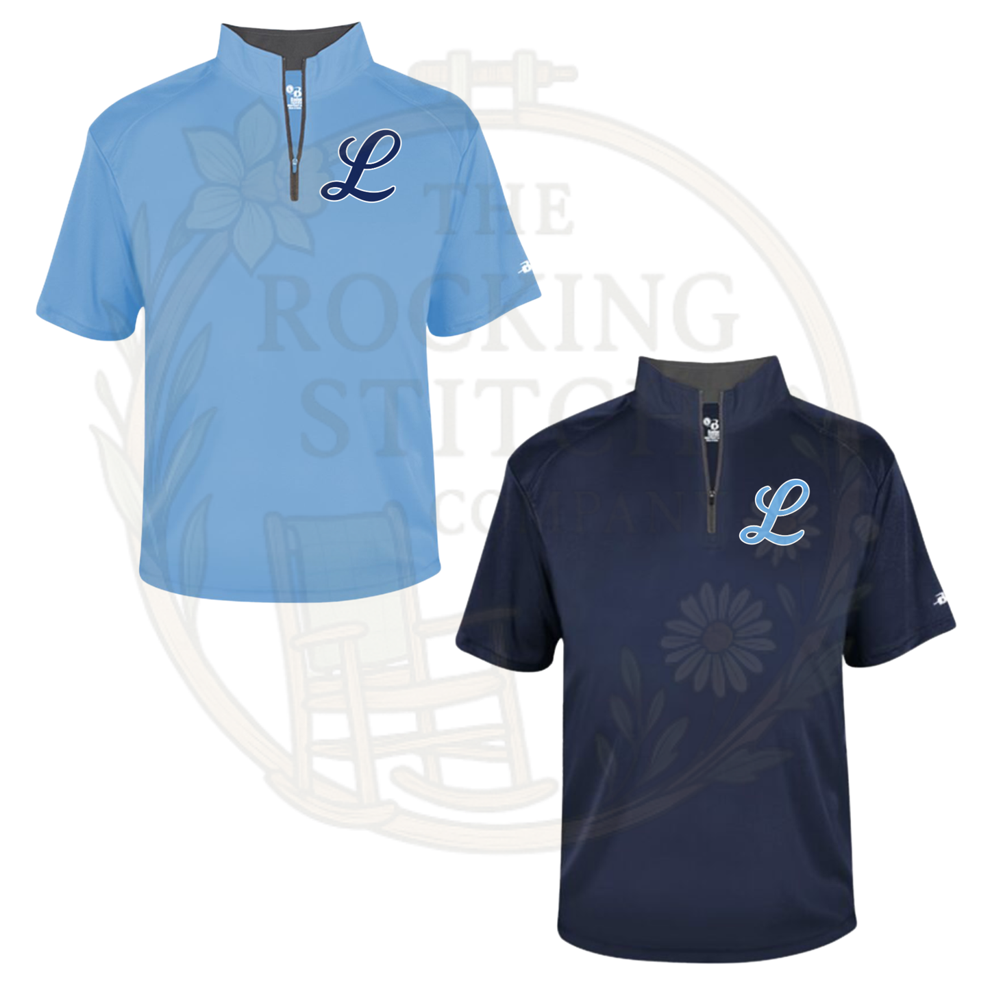 L Script Badger Sport Drifit Quarter zip Pullover