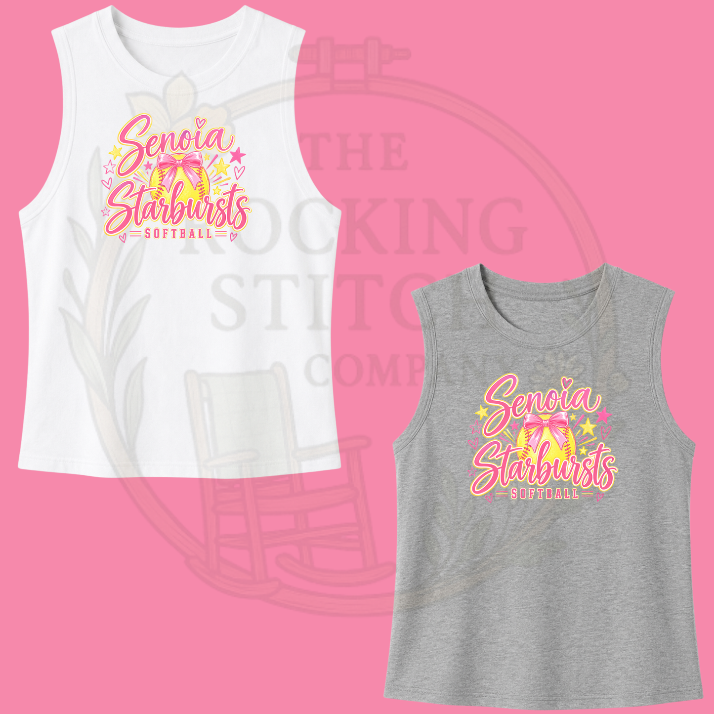 Senoia Starbursts Bella Canvas Cropped Tank