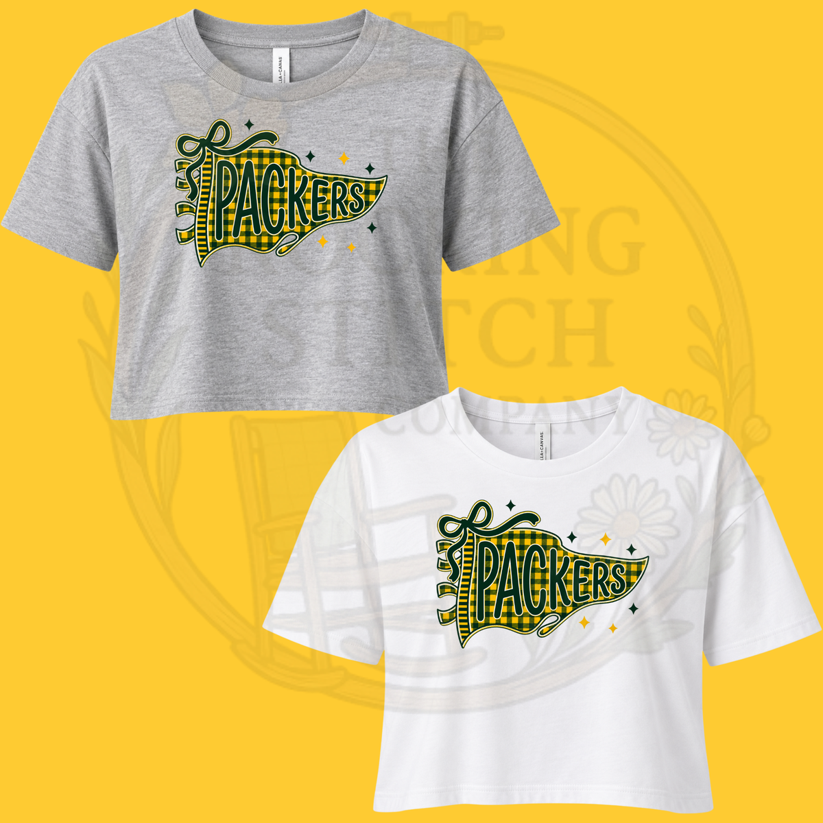 Packers Football Bella Canvas Cropped Tee