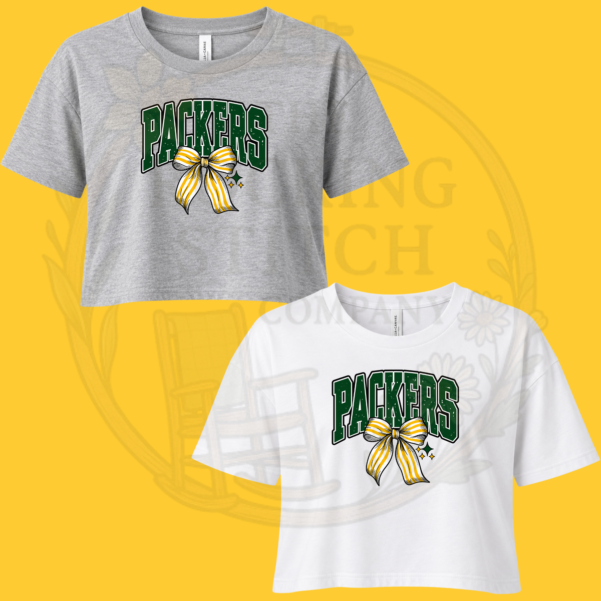 Packers Football Bella Canvas Cropped Tee