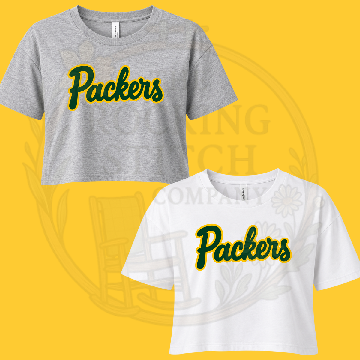 Packers Football Bella Canvas Cropped Tee