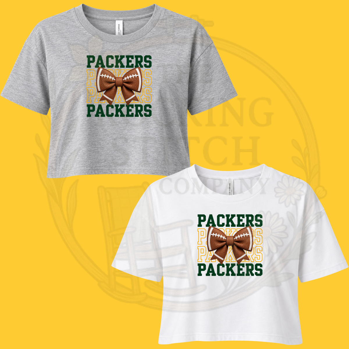 Packers Football Bella Canvas Cropped Tee