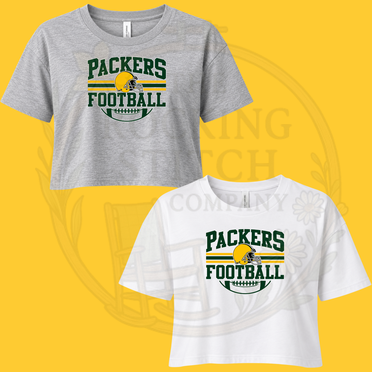 Packers Football Bella Canvas Cropped Tee