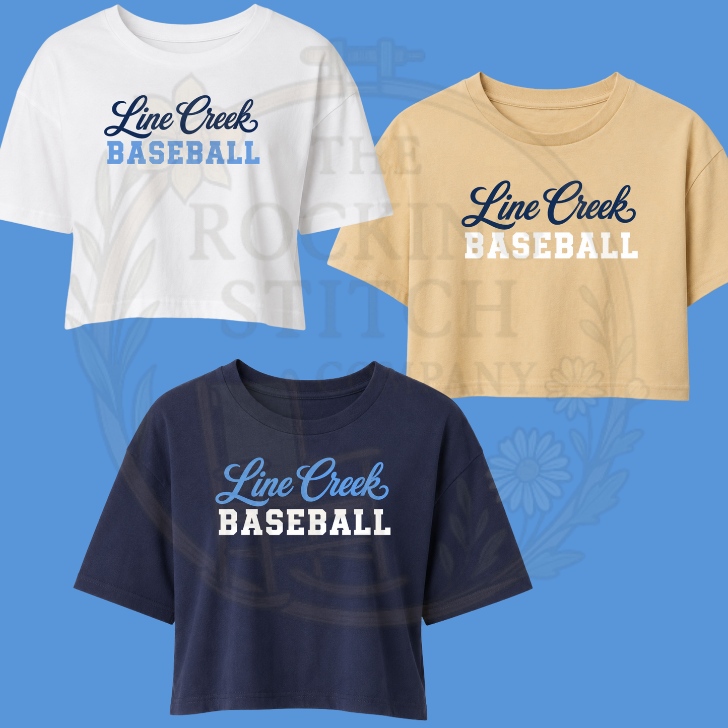Line Creek Baseball Crop Tee
