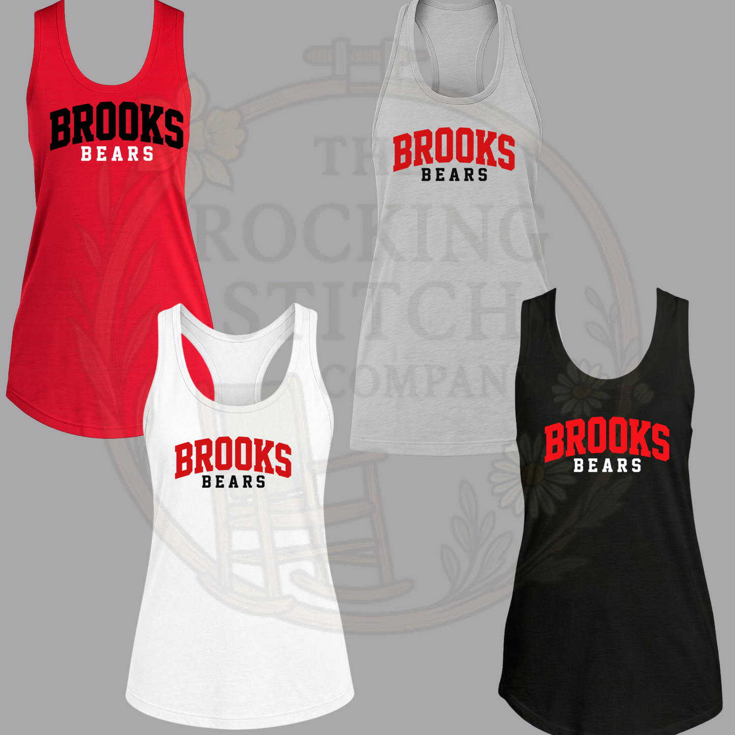 Brooks Bears Bella Canvas Racerback Tank