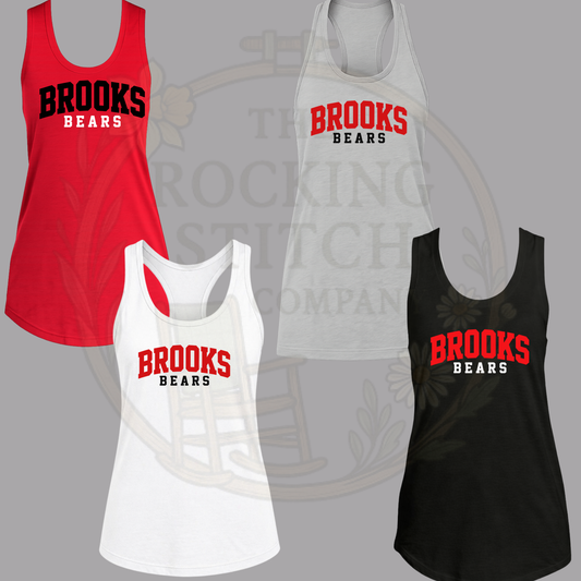 Brooks Bears Bella Canvas Racerback Tank