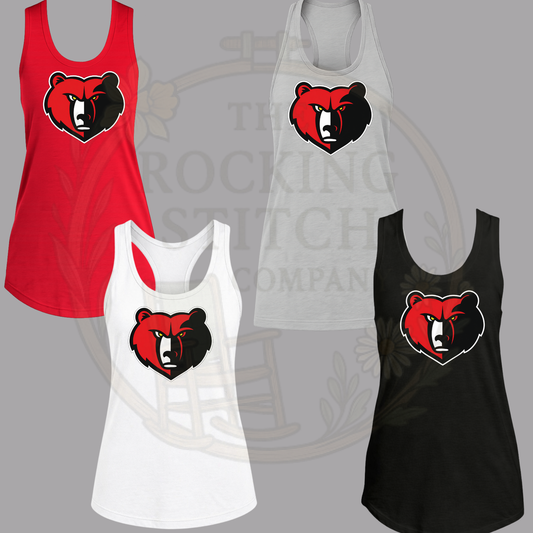 Brooks Bears Logo Bella Canvas Racerback Tank