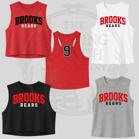 Brooks Bears Bella Canvas Cropped Tank