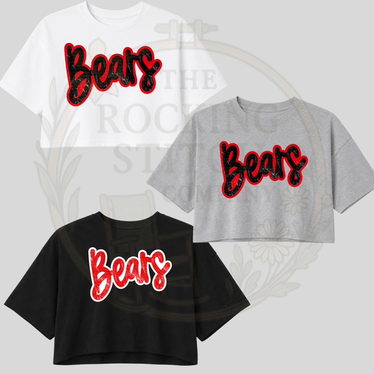 Bears Bella Canvas Cropped Tee