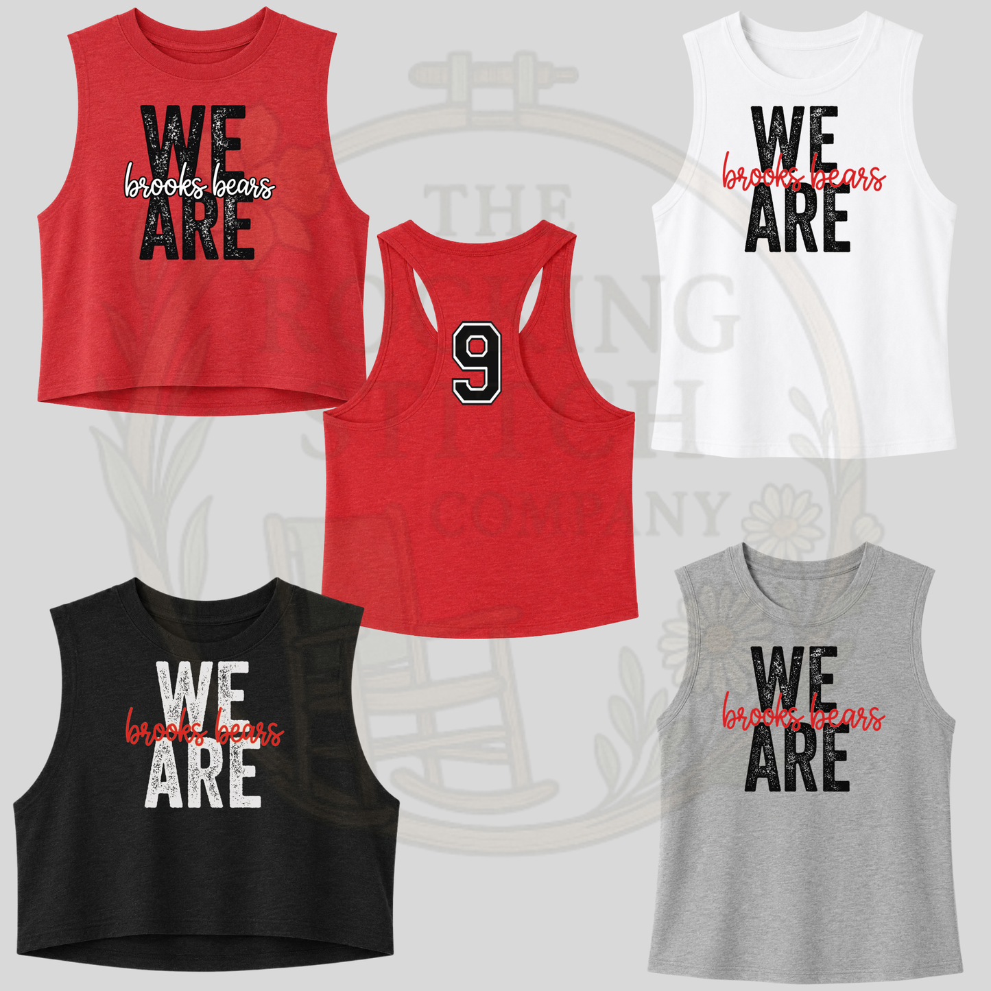 We Are Brooks Bears Bella Canvas Cropped Tank