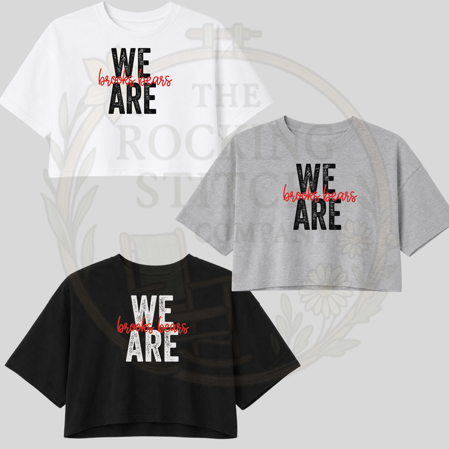 We Are Brooks Bears Bella Canvas Cropped Tee