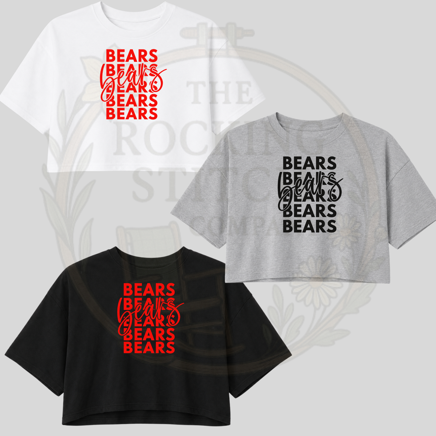Stacked Bears Bella Canvas Cropped Tee