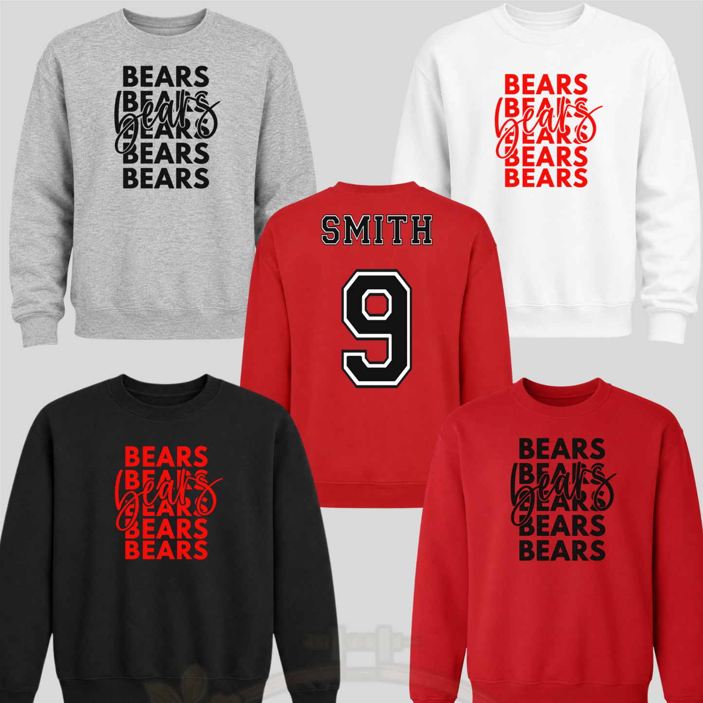 Stacked Bears Logo Crewneck
