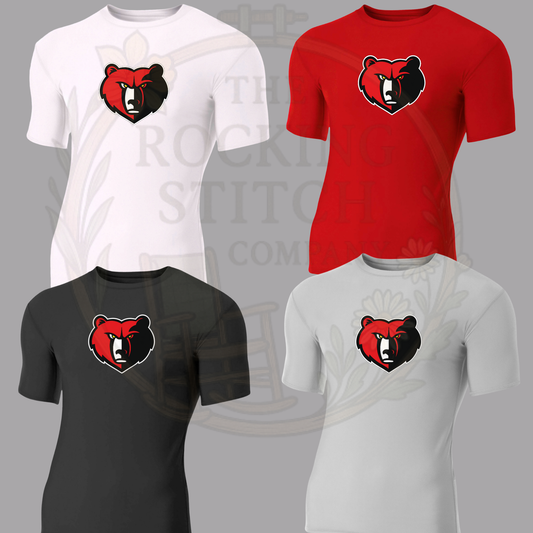 Brooks Bears Logo Drifit Short Sleeve Compression Shirt