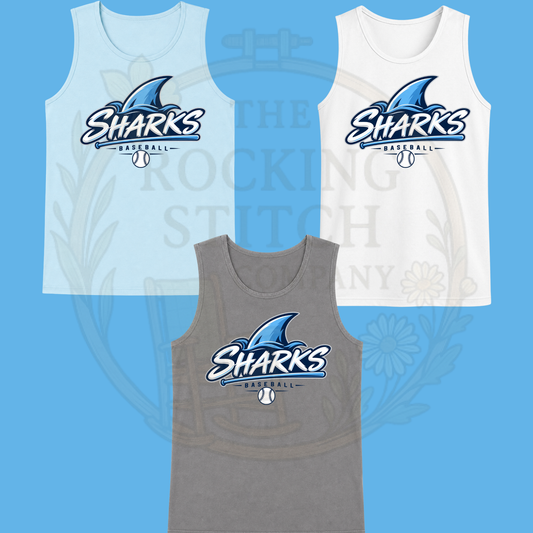 Sharks Baseball Comfort Colors-Tank