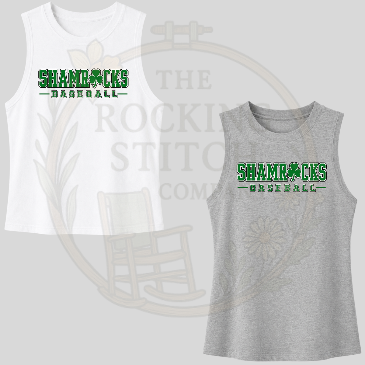 Shamrocks Baseball Bella Canvas Cropped Tank