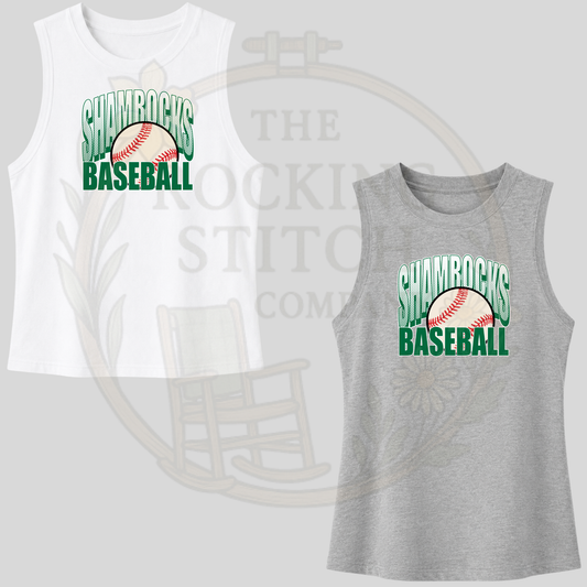 Shamrocks Baseball Bella Canvas Cropped Tank