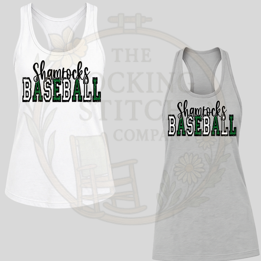 Shamrocks Baseball Bella Canvas Racerback Tank