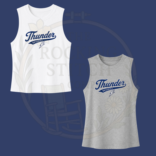 Thunder Baseball Bella Canvas Cropped Tank