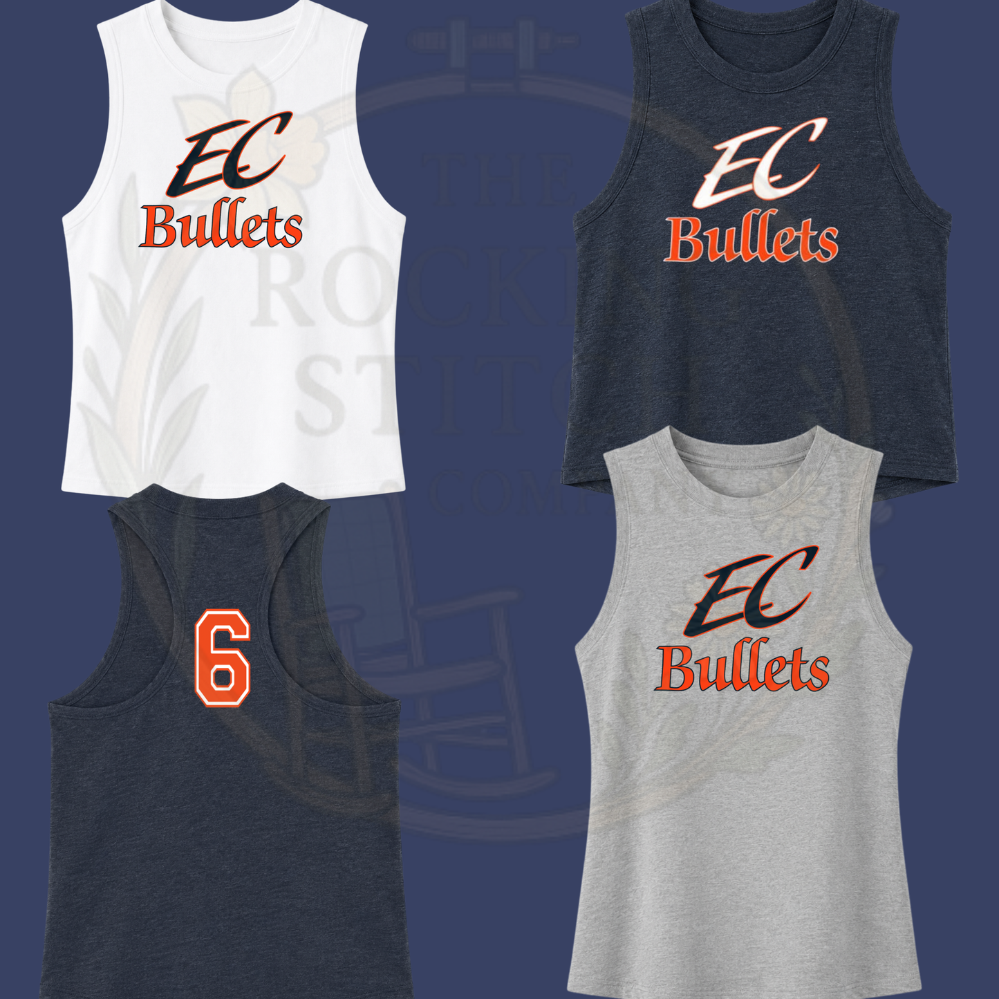 EC Bullets Logo Bella Canvas Cropped Tank
