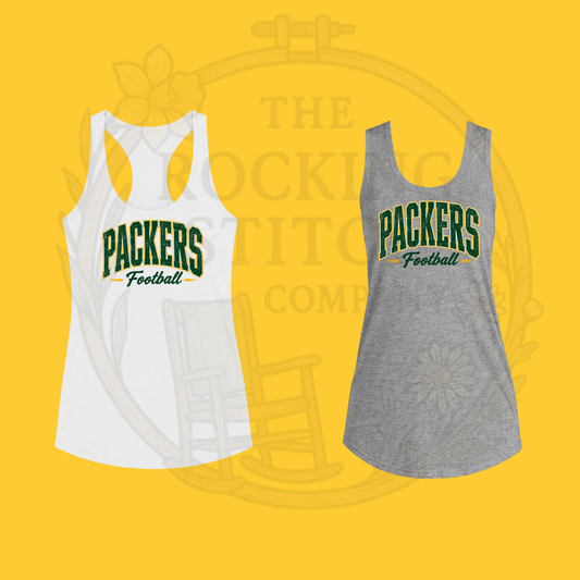 Packers Football Bella Canvas Racerback Tank