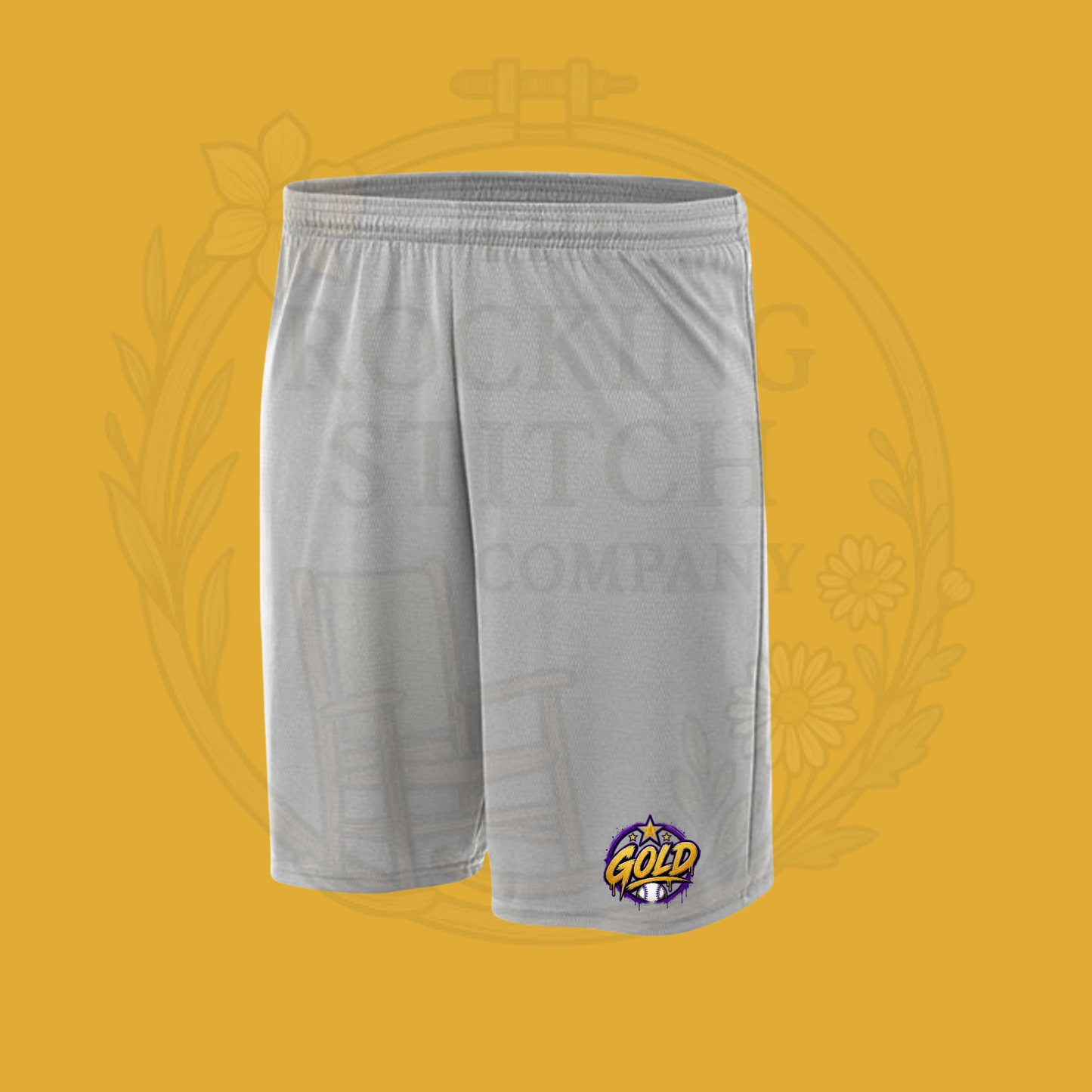 Drifit Shorts with Gold logo