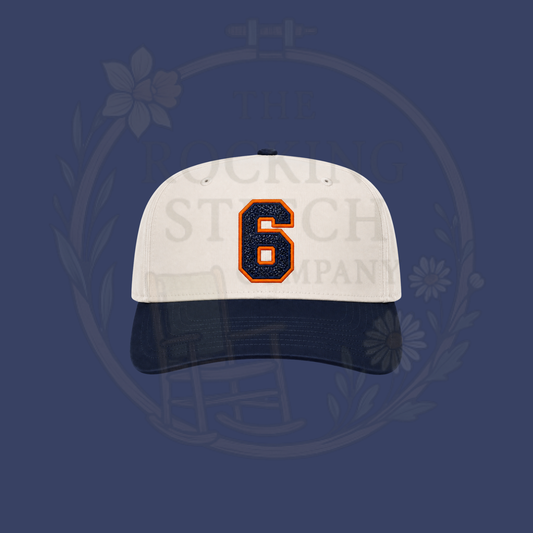 Glitter Number Embroidered Hat