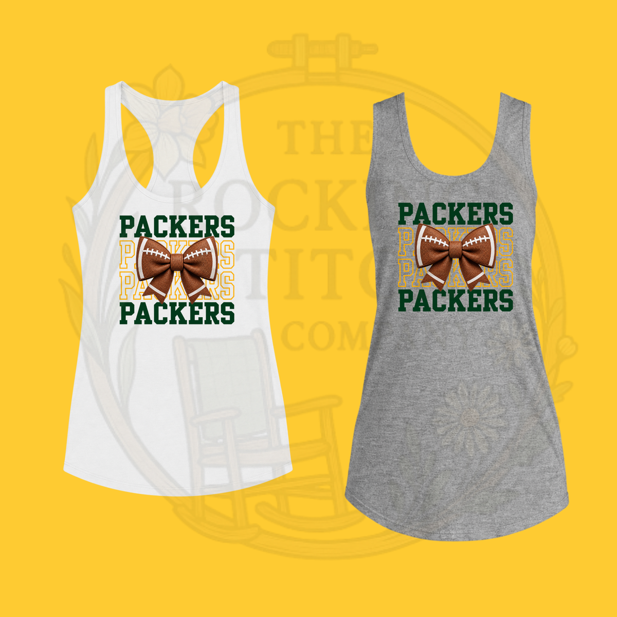 Packers Football Bella Canvas Racerback Tank