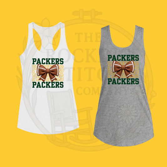 Packers Football Bella Canvas Racerback Tank