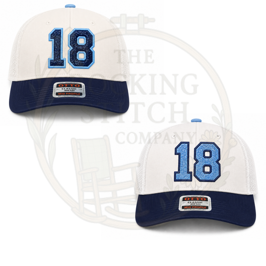 Glitter Number Hats