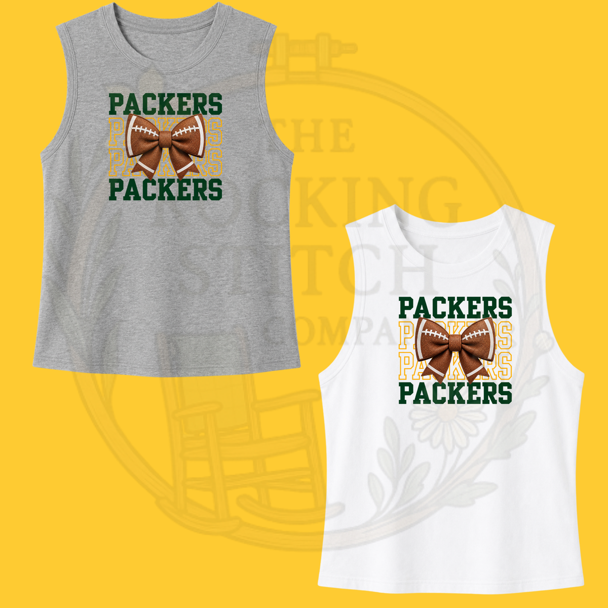 Packers Football Bella Canvas Cropped Tank