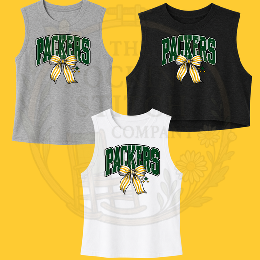 Packers Football Bella Canvas Cropped Tank