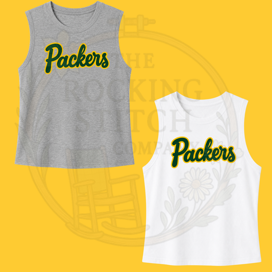 Packers Football Bella Canvas Cropped Tank