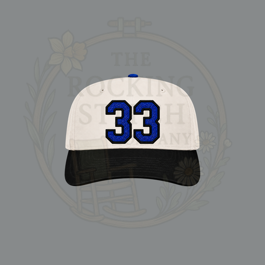 Glitter Number Embroidered Hat
