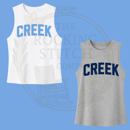 CREEK Cropped Bella Canvas Tank