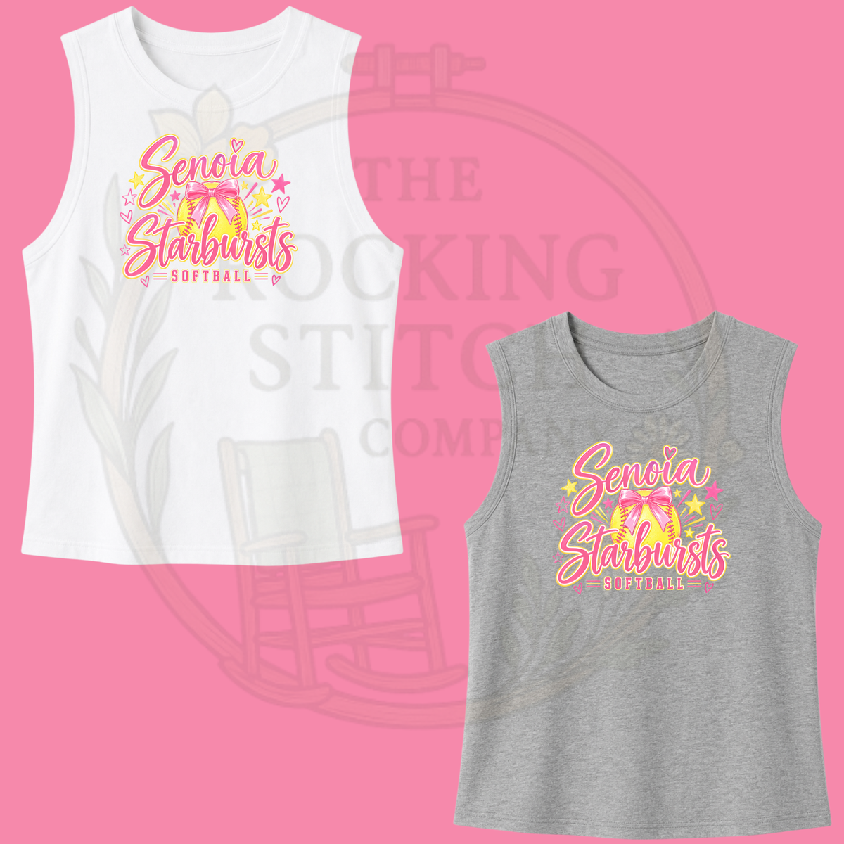 Senoia Starbursts Bella Canvas Cropped Tank