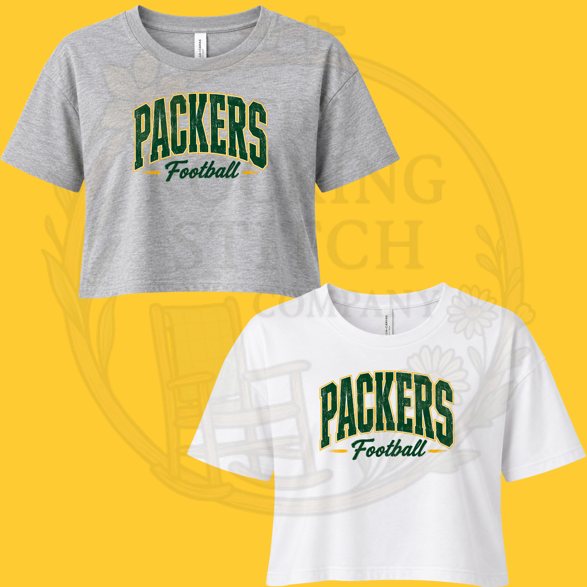 Packers Football Bella Canvas Cropped Tee