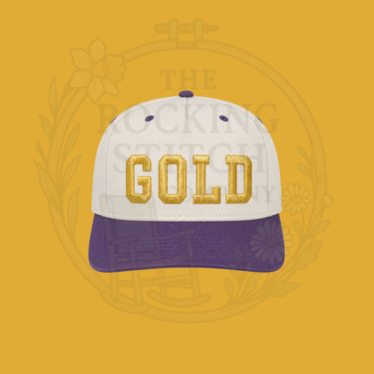 Purple Bill SnapBack Embroidery Hat