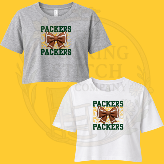 Packers Football Bella Canvas Cropped Tee