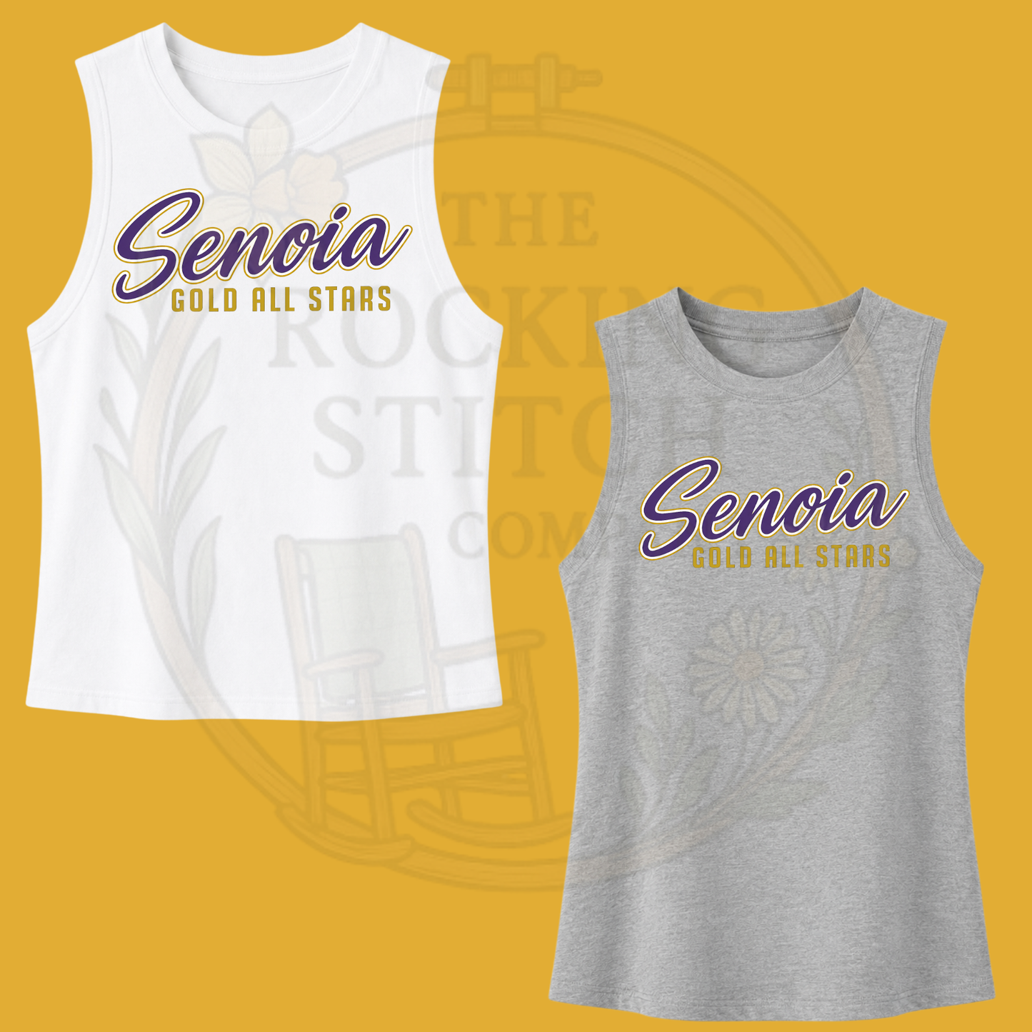 Bella Canvas Cropped Tank- Senoia 8U Gold All-Stars