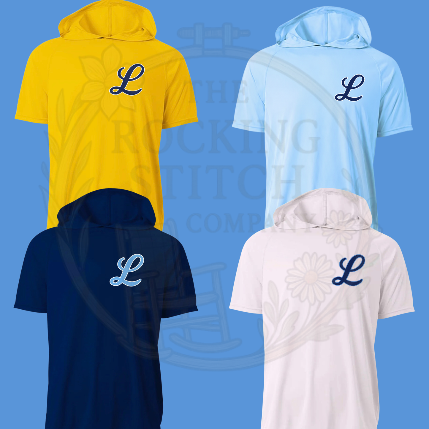 L Script Drifit Short Sleeve Hoodie